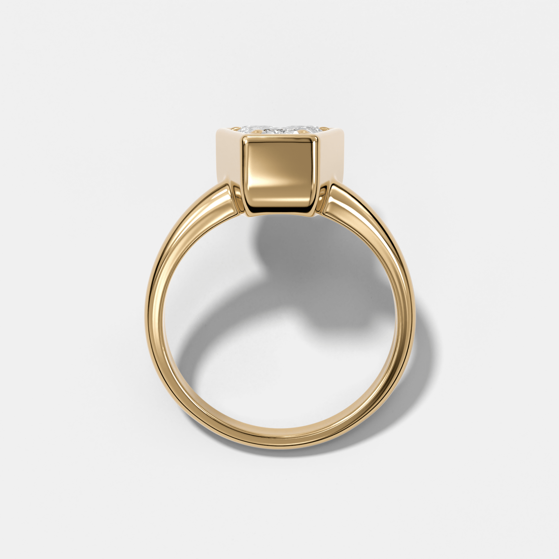 Club Diamond Initial Ring - Letter V Secondary image