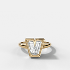 Club Diamond Initial Ring - Letter V