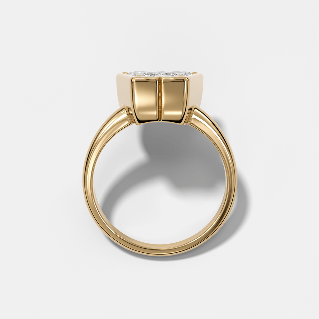 Club Diamond Initial Ring - Letter W