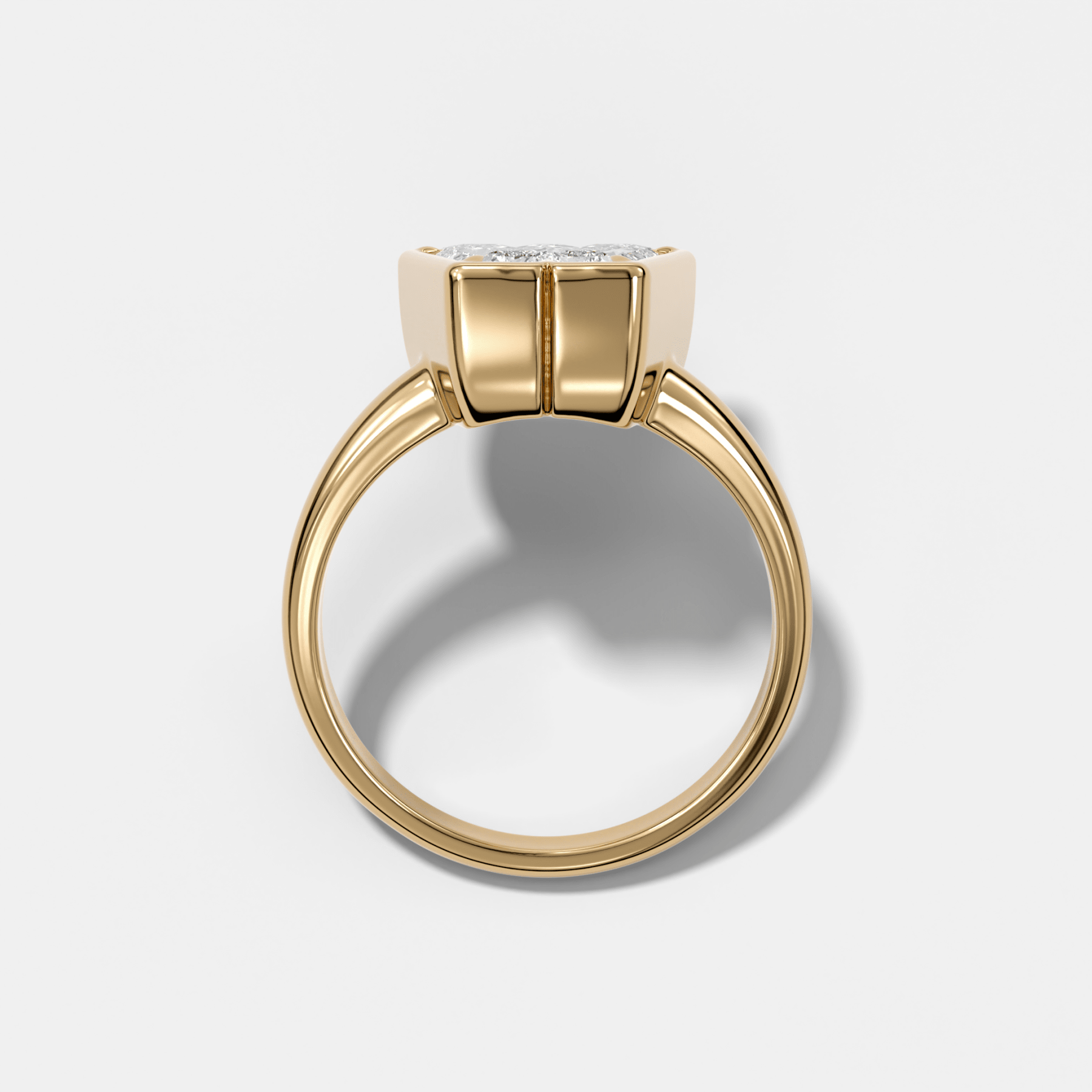 Club Diamond Initial Ring - Letter W