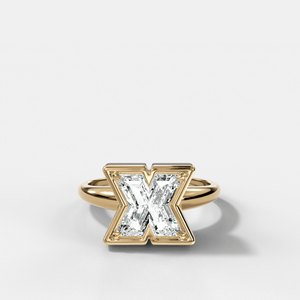 Club Diamond Initial Ring - Letter X
