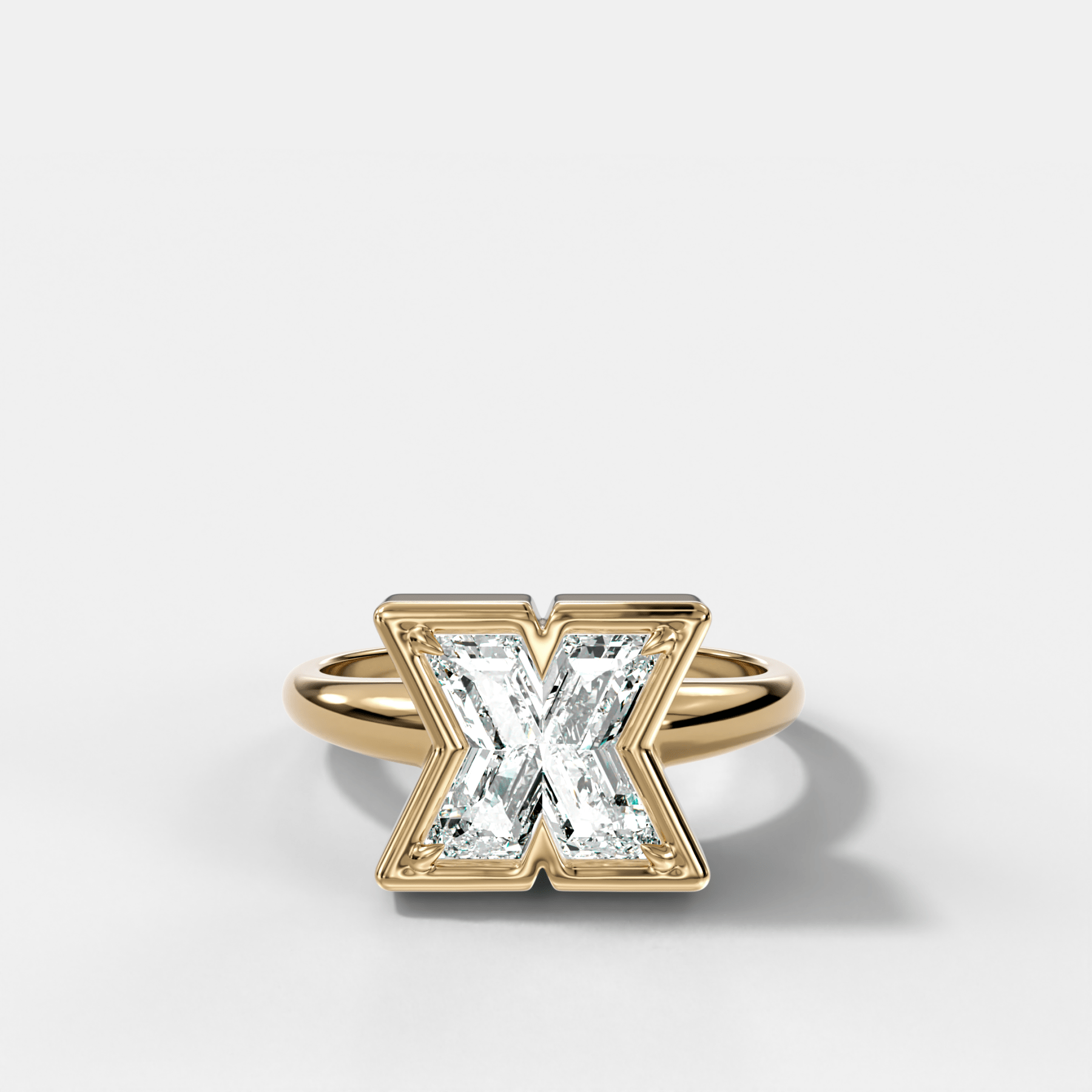 Club Diamond Initial Ring - Letter X