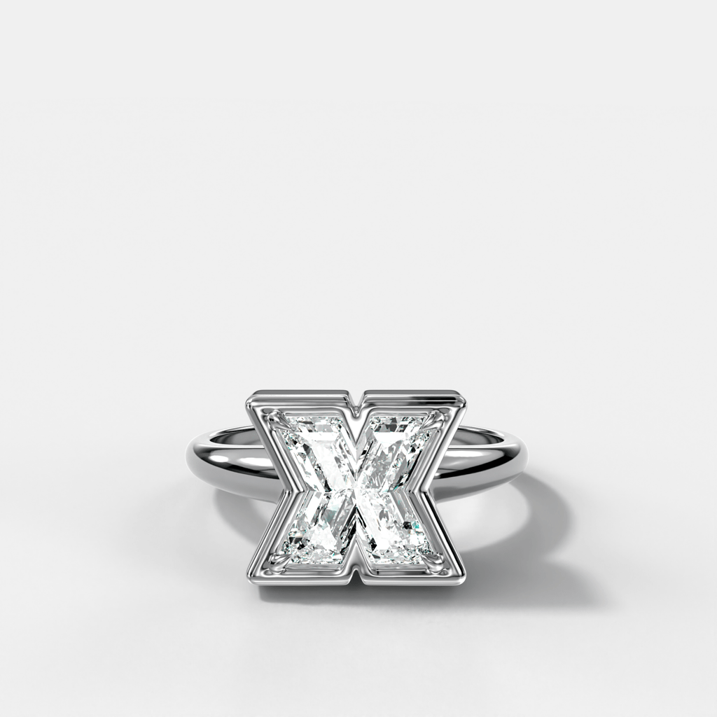 Club Diamond Initial Ring - Letter X