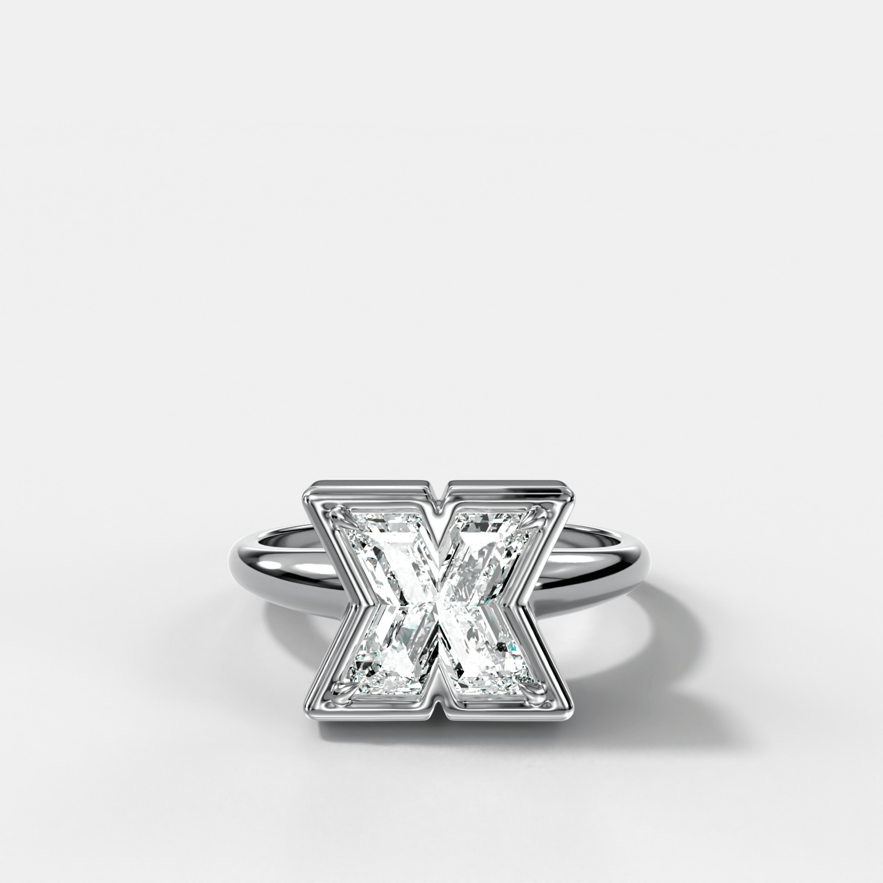 Club Diamond Initial Ring - Letter X