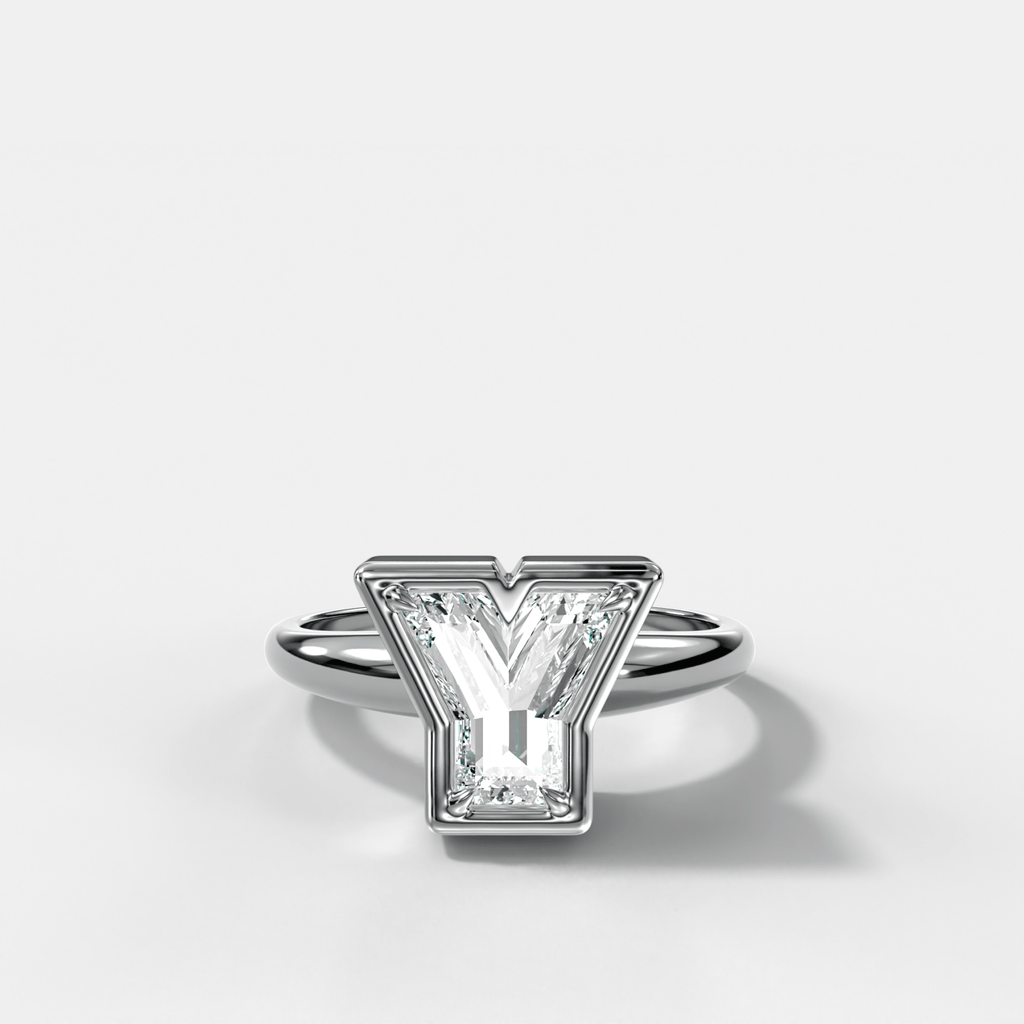 Club Diamond Initial Ring - Letter Y