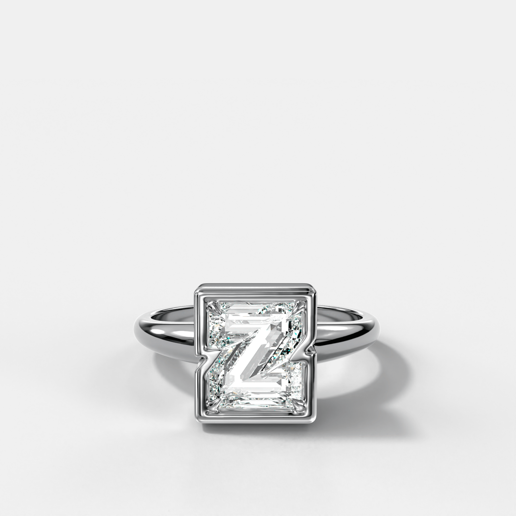Club Diamond Initial Ring - Letter Z