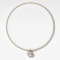 Club East West Elongated Radiant Attachable Diamond Pendant With Beaded Chain (3mm)