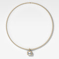 Club East West Emerald Attachable Diamond Pendant With Beaded Chain (3mm)
