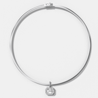 Club East West Emerald Attachable Diamond Pendant With Reversible Omega Chain (3mm)
