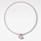 Club East West Marquise Attachable Diamond Pendant With Beaded Chain (3mm)
