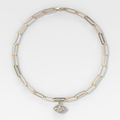 Club East West Marquise Attachable Diamond Pendant With Paperclip Chain (6.2mm)