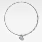 Club East West Oval Attachable Diamond Pendant With Beaded Chain (3mm)