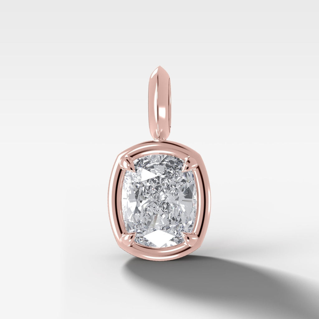 Club Elongated Cushion Attachable Diamond Pendant