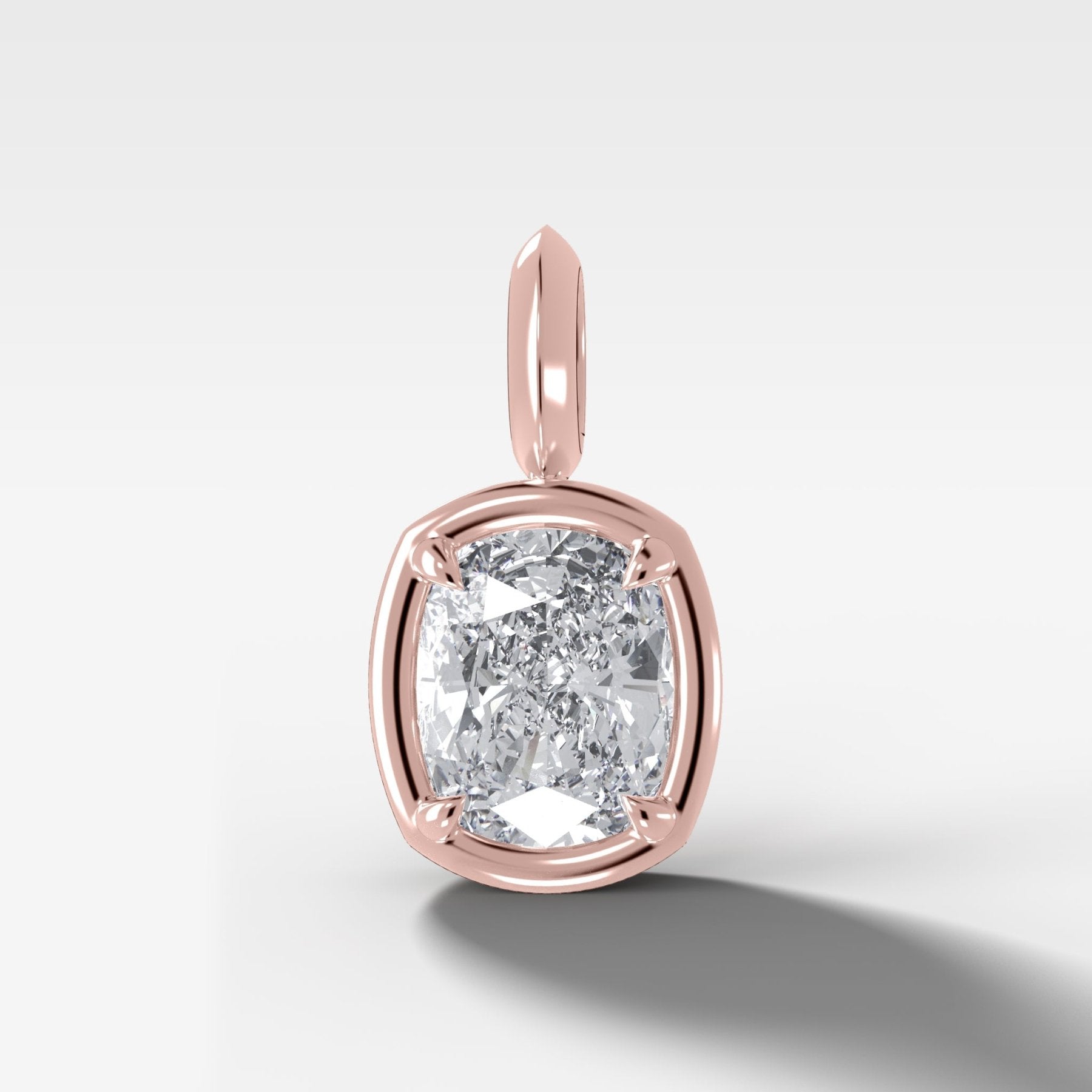 Club Elongated Cushion Attachable Diamond Pendant