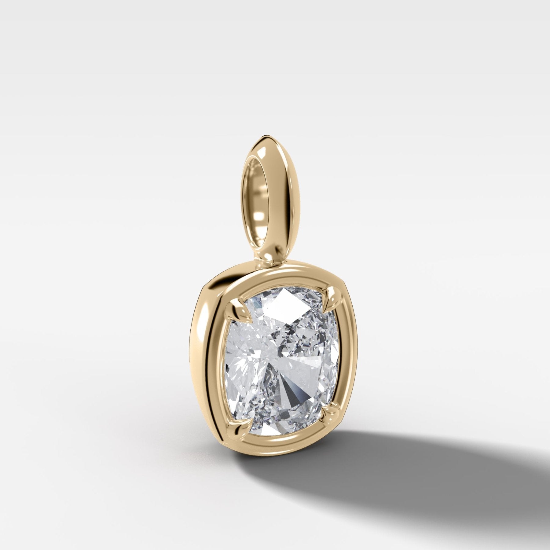 Club Elongated Cushion Attachable Diamond Pendant