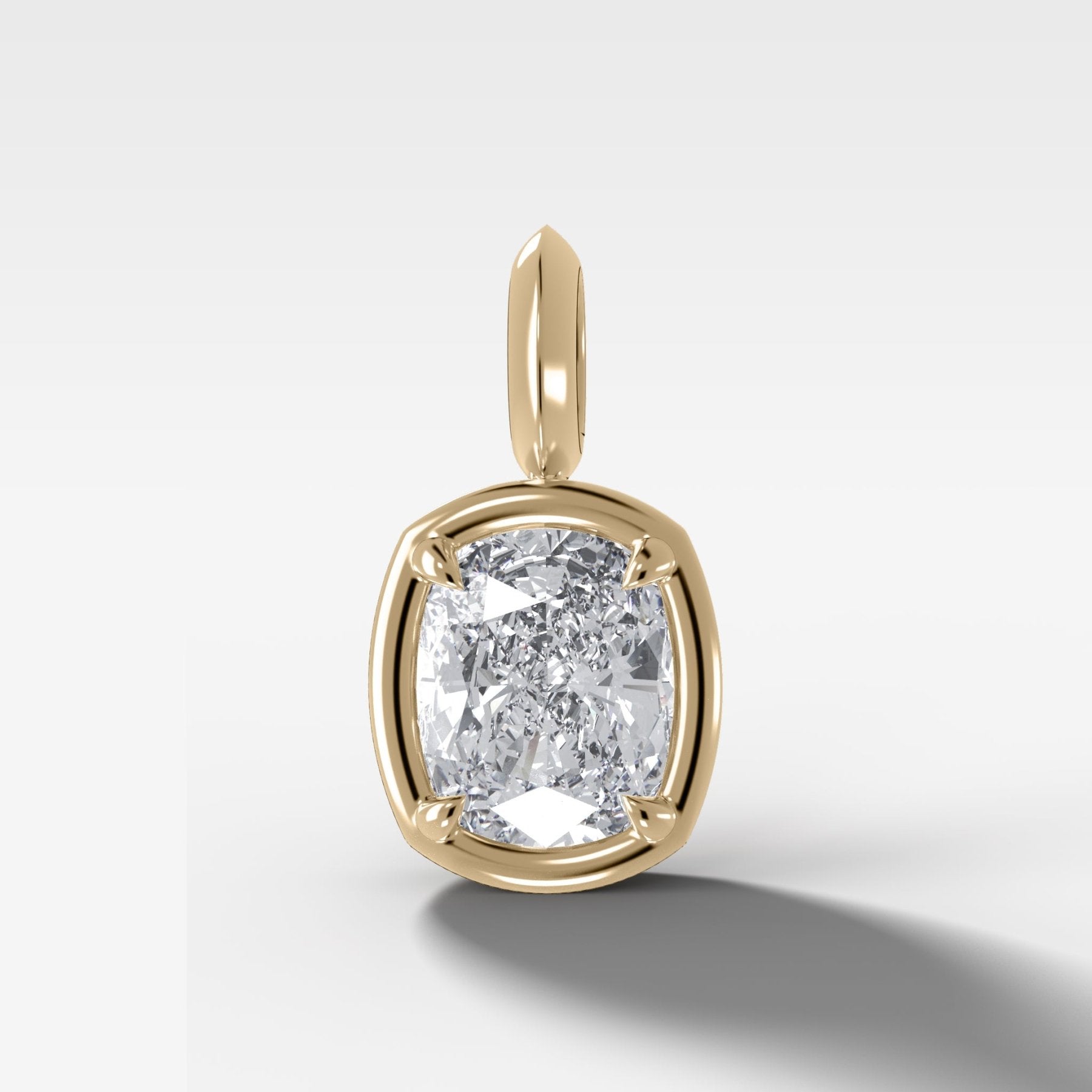 Club Elongated Cushion Attachable Diamond Pendant