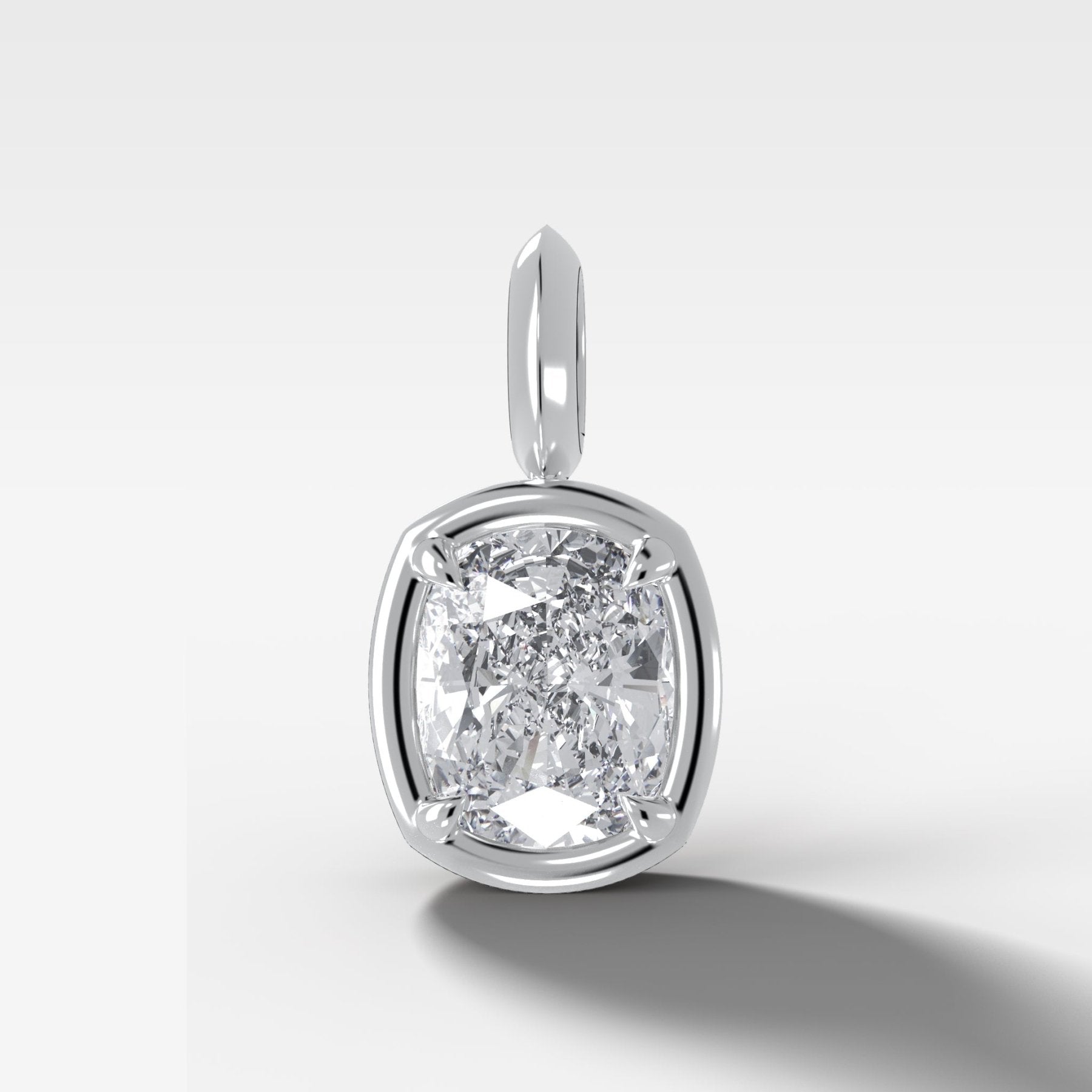 Club Elongated Cushion Attachable Diamond Pendant