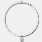 Club Elongated Cushion Attachable Diamond Pendant With Reversible Omega Chain (3mm)