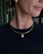 Club Elongated Radiant Attachable Diamond Pendant