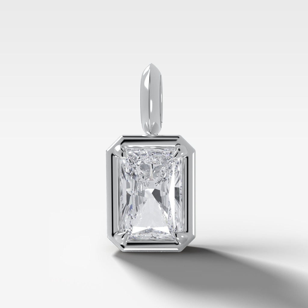 Club Elongated Radiant Attachable Diamond Pendant