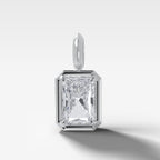Club Elongated Radiant Attachable Diamond Pendant