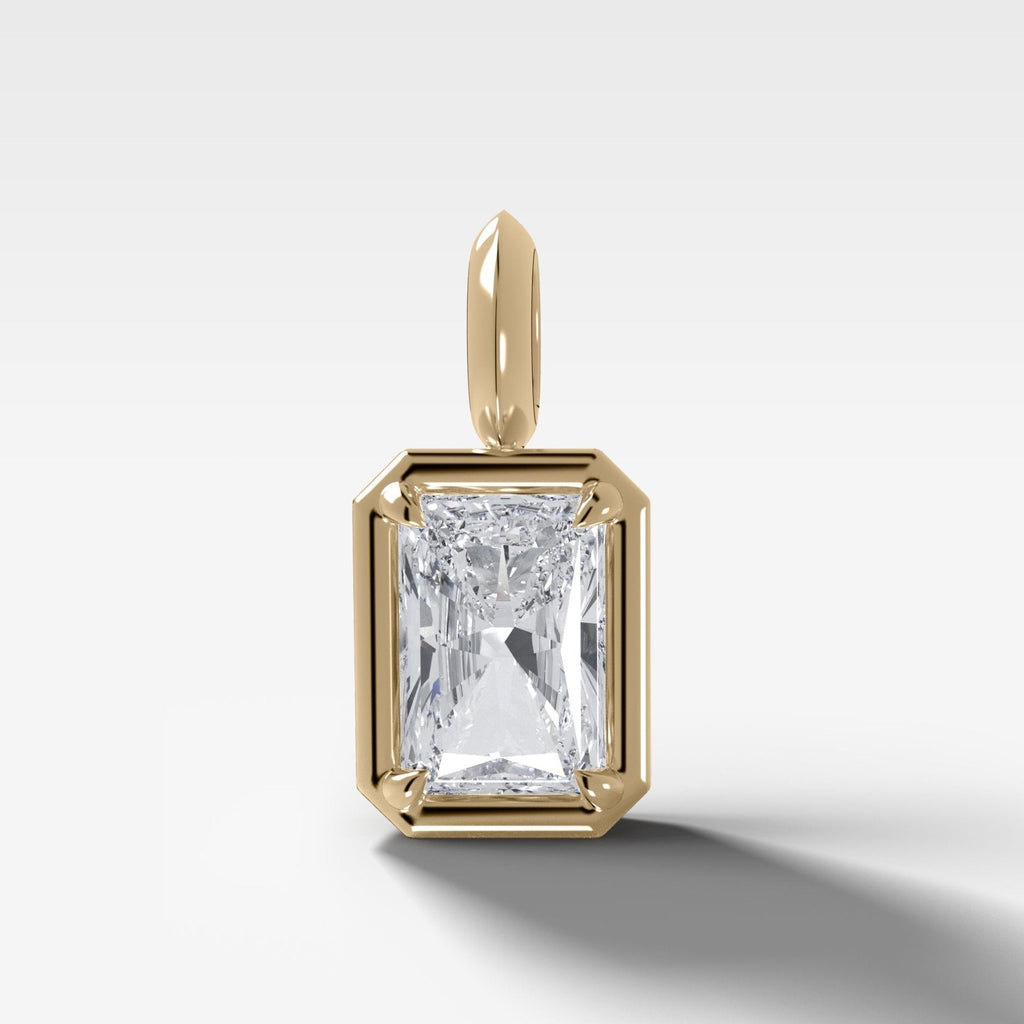 Club Elongated Radiant Attachable Diamond Pendant