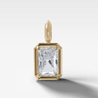 Club Elongated Radiant Attachable Diamond Pendant