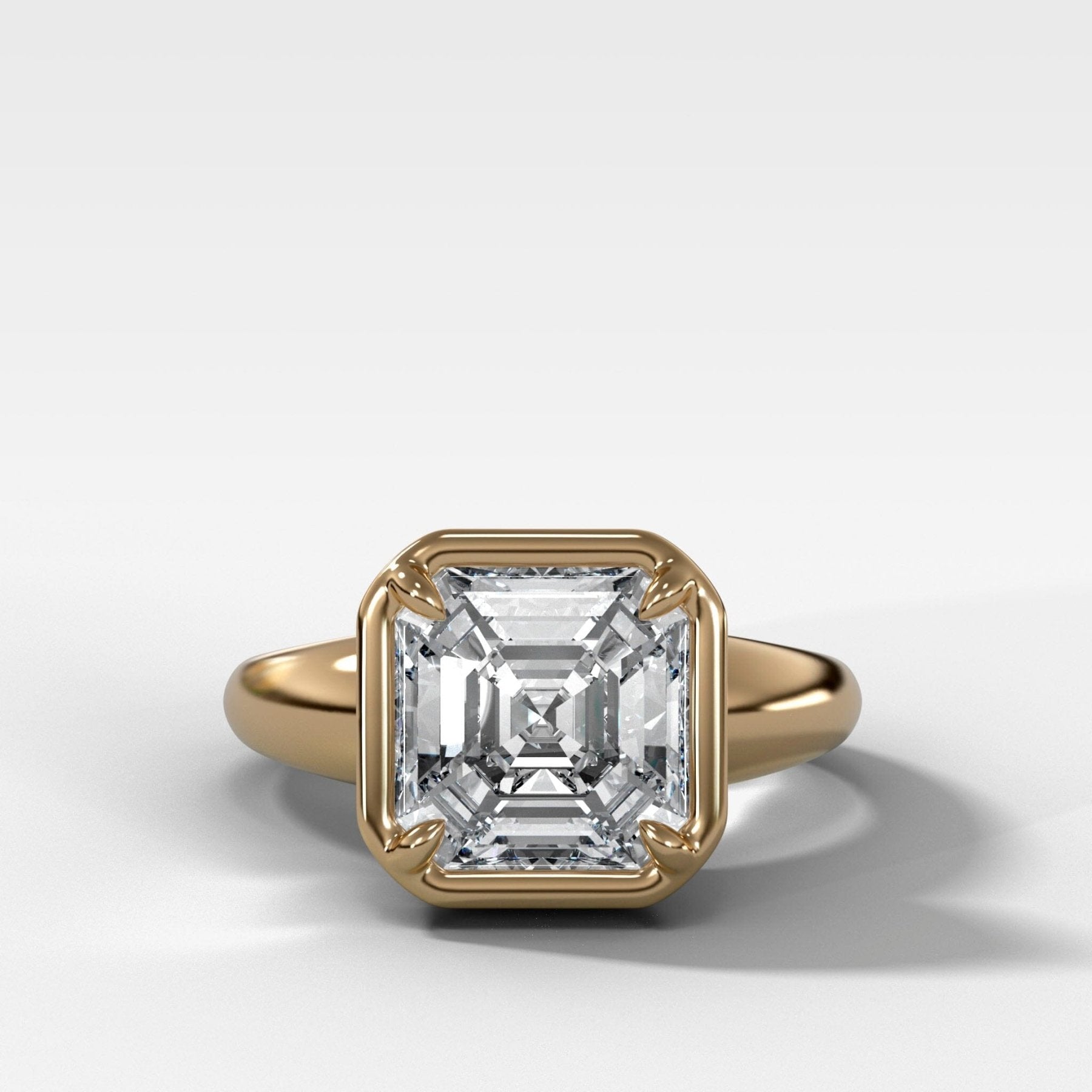 Club Engagement Ring with 4.78ct Lab Grown Asscher Cut Diamond