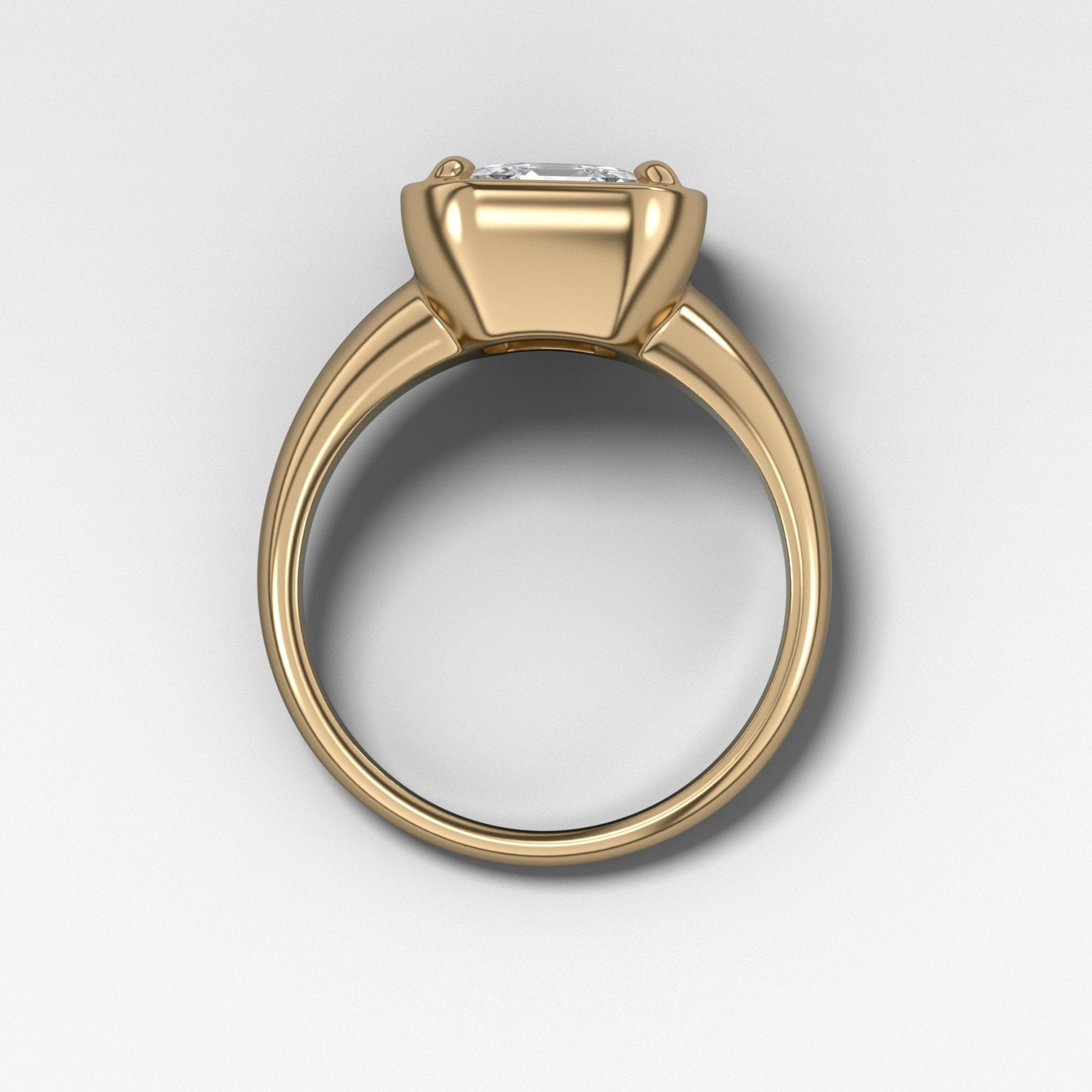 Club Engagement Ring with 4.78ct Lab Grown Asscher Cut Diamond