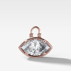 Club Lock East West Marquise Attachable Diamond Pendant