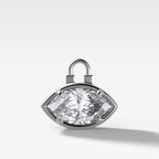 Club Lock East West Marquise Attachable Diamond Pendant