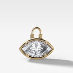 Club Lock East West Marquise Attachable Diamond Pendant