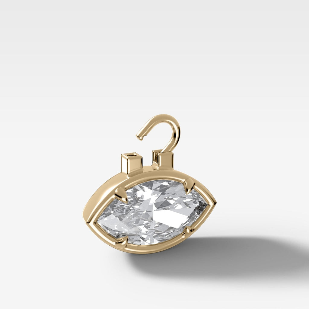 Club Lock East West Marquise Attachable Diamond Pendant