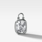 Club Lock Elongated Cushion Attachable Diamond Pendant