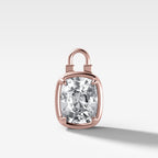 Club Lock Elongated Cushion Attachable Diamond Pendant