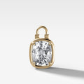 Club Lock Elongated Cushion Attachable Diamond Pendant