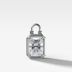 Club Lock Elongated Radiant Attachable Diamond Pendant