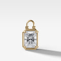 Club Lock Elongated Radiant Attachable Diamond Pendant