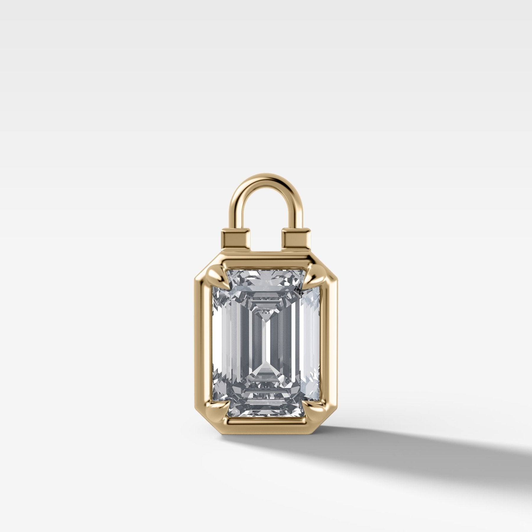 Club Lock Emerald Attachable Diamond Pendant
