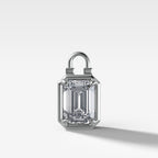 Club Lock Emerald Attachable Diamond Pendant