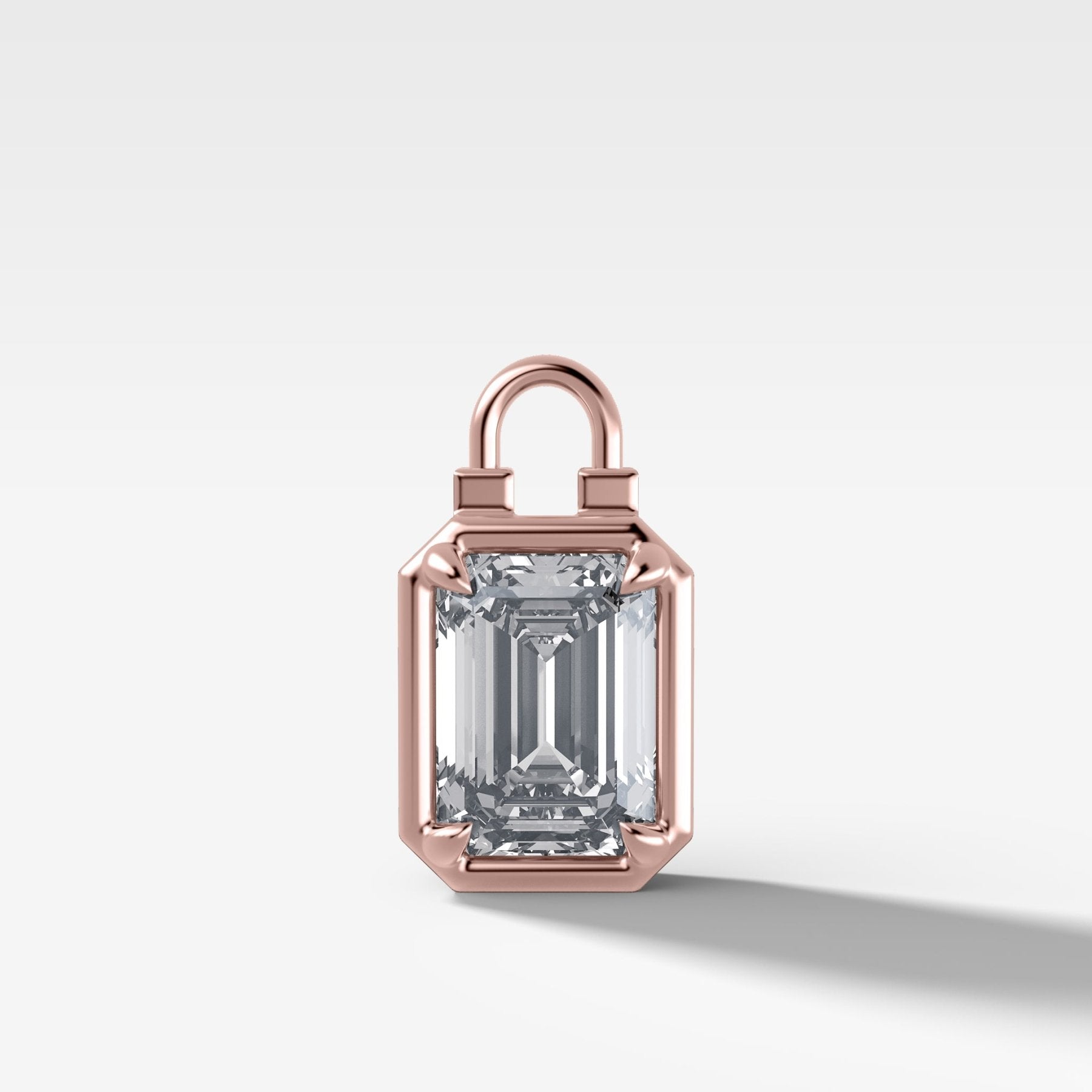 Club Lock Emerald Attachable Diamond Pendant