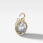 Club Lock Oval Attachable Diamond Pendant