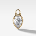 Club Lock Pear Attachable Diamond Pendant