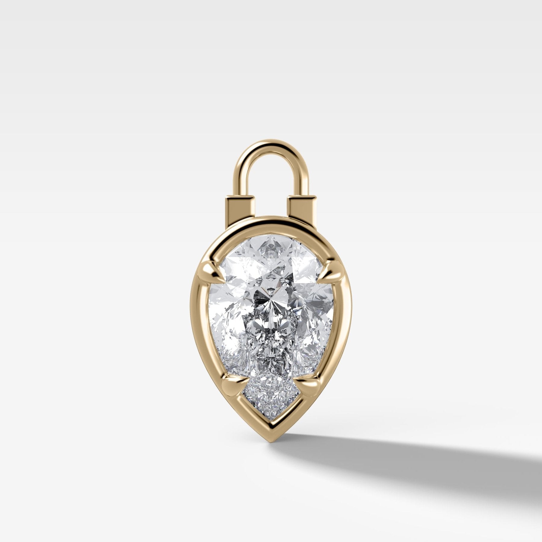 Club Lock Pear Attachable Diamond Pendant