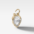 Club Lock Pear Attachable Diamond Pendant