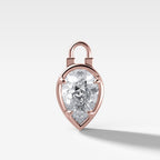 Club Lock Pear Attachable Diamond Pendant