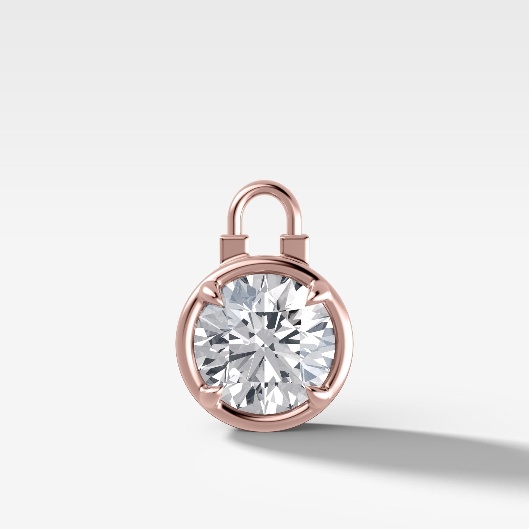 Club Lock Round Attachable Diamond Pendant