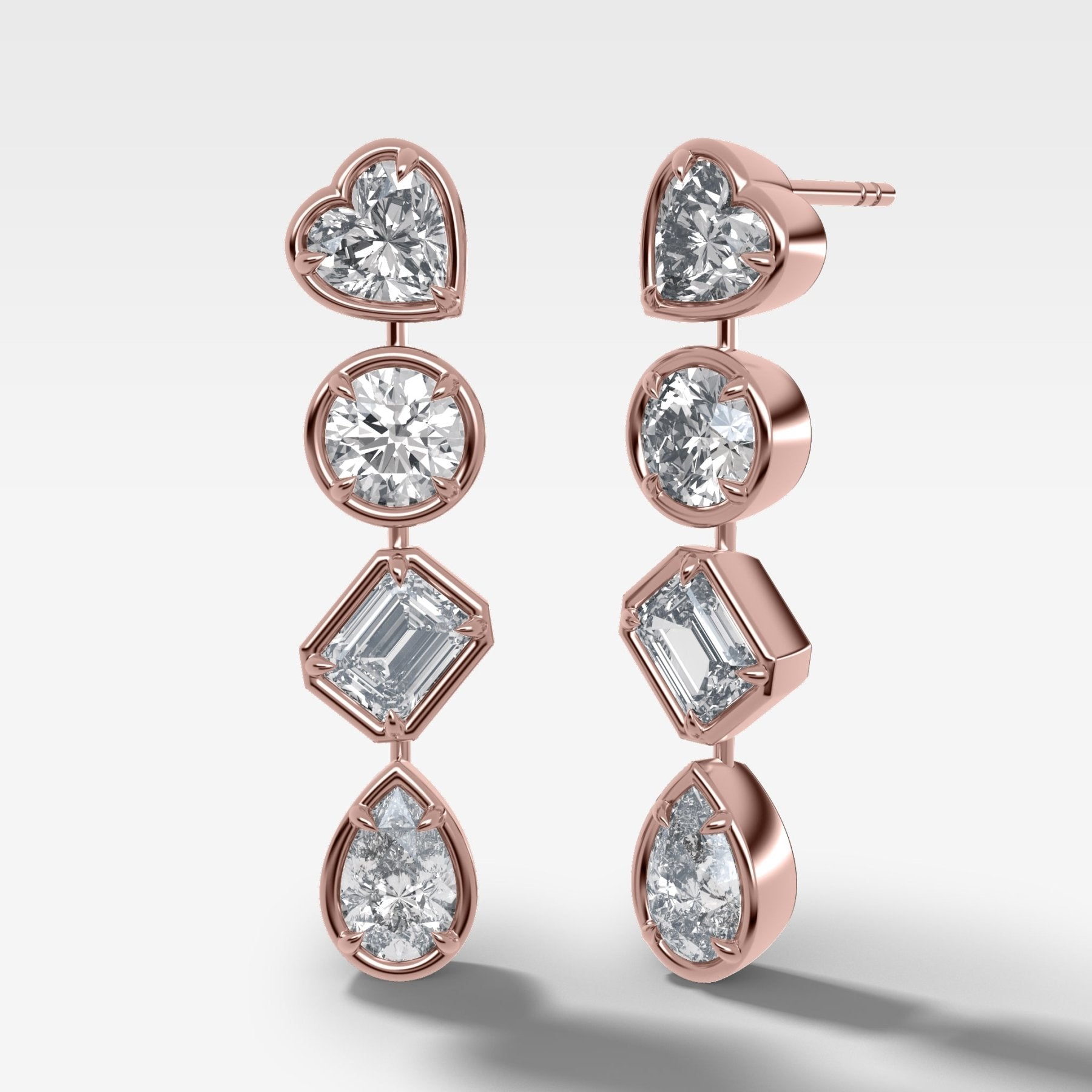 Club Mixed Shape Drop Earrings