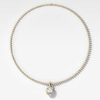 Club North South Oval Attachable Diamond Pendant With Beaded Chain (3mm)