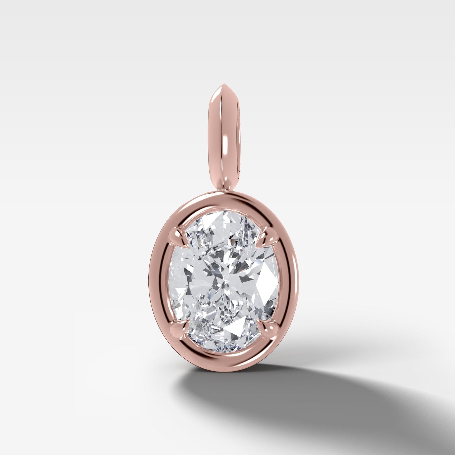 Club Oval Attachable Diamond Pendant